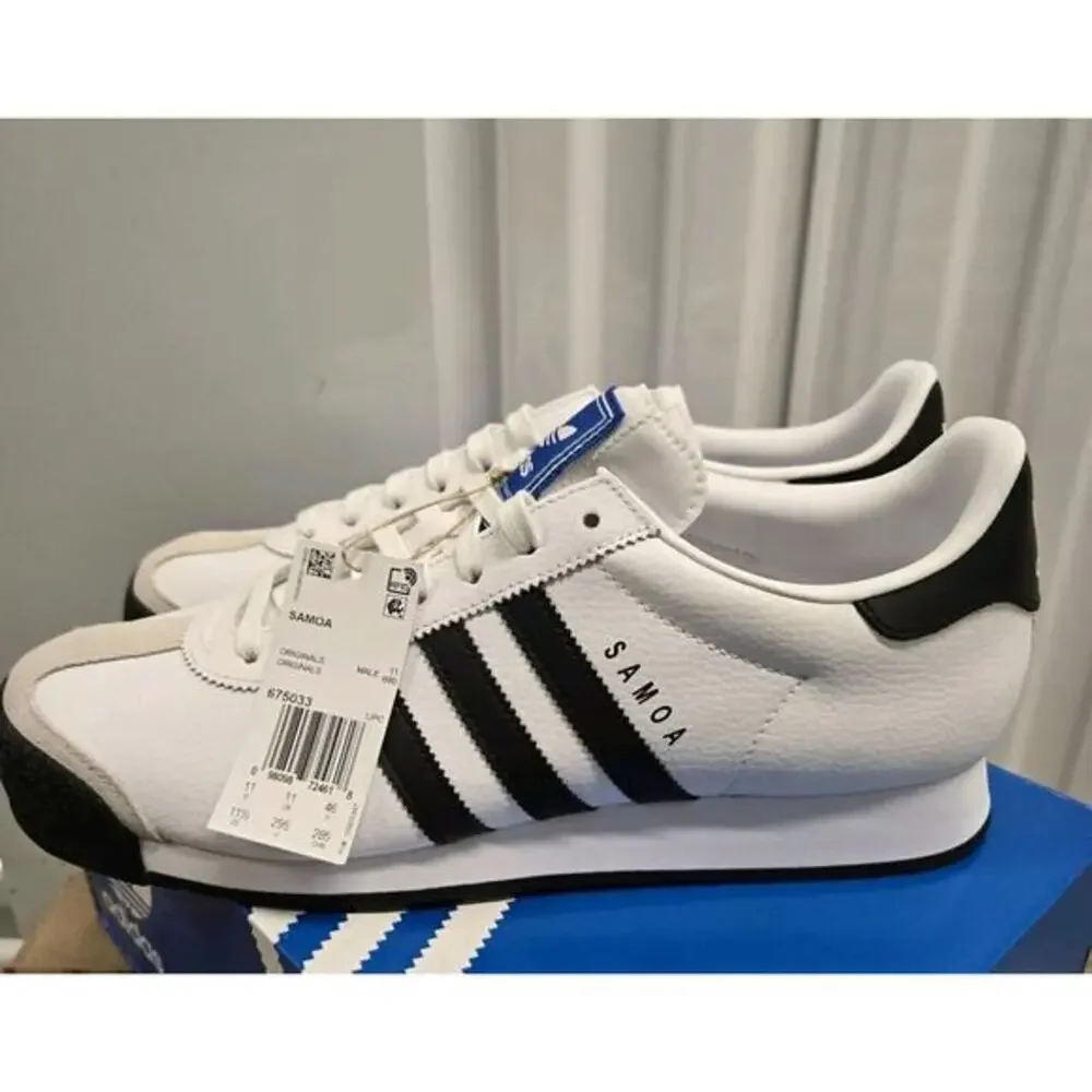 adidas Originals Mens Samoa Retro‎ Sneaker Run White/Black Size 11.5 New Shoes